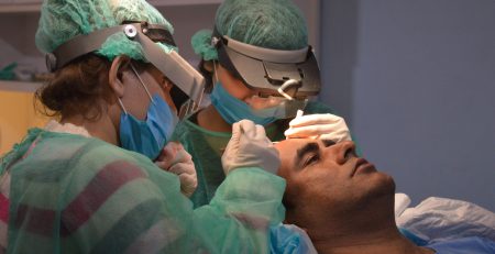 The image shows hair transplant procedures in Lahore at Aneels Hair Transplant